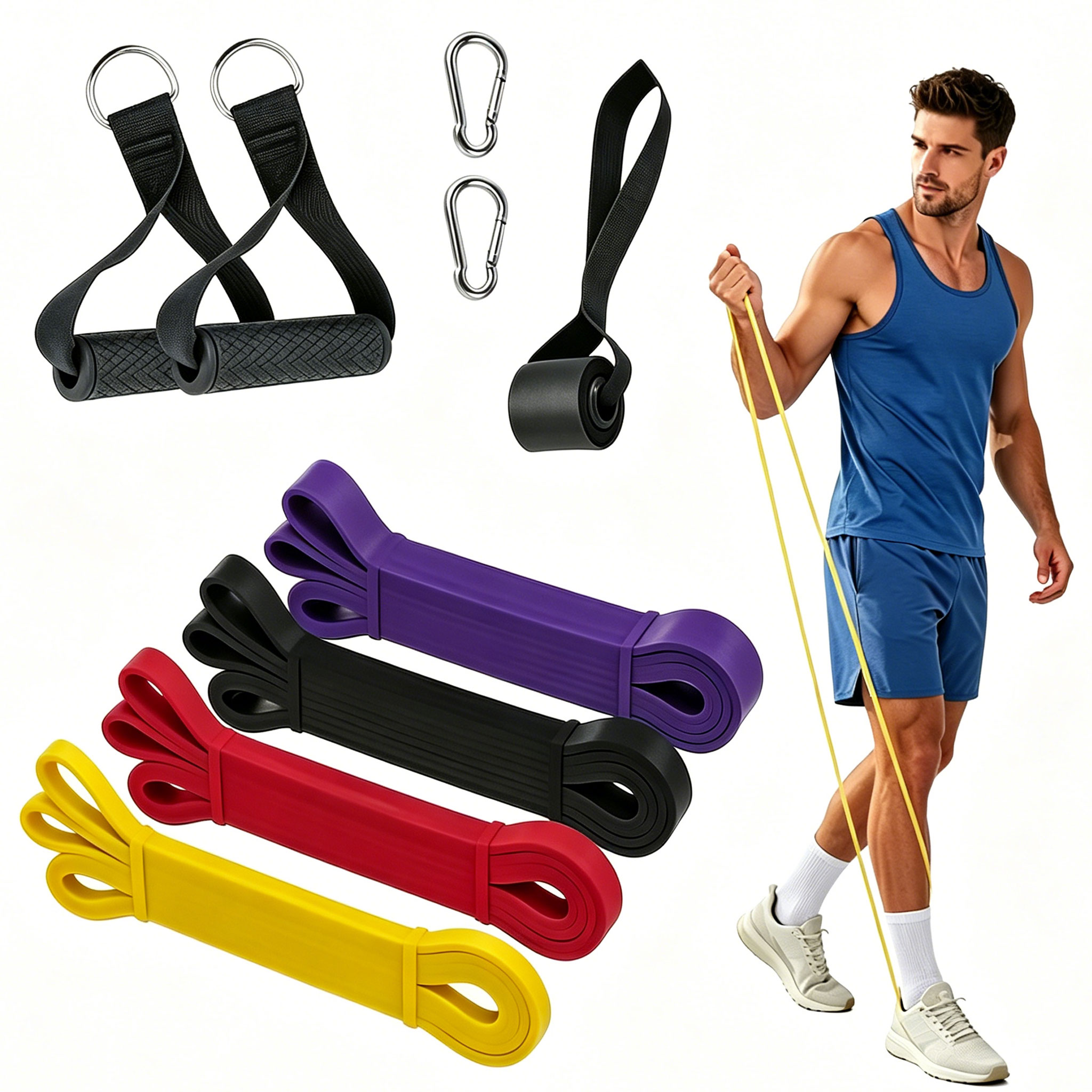 Pull Up Assist Band - Erkekler İçin Çekme Güç Bandı Seti,